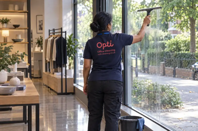 A car showroom with gleaming floor and clean glass frontage